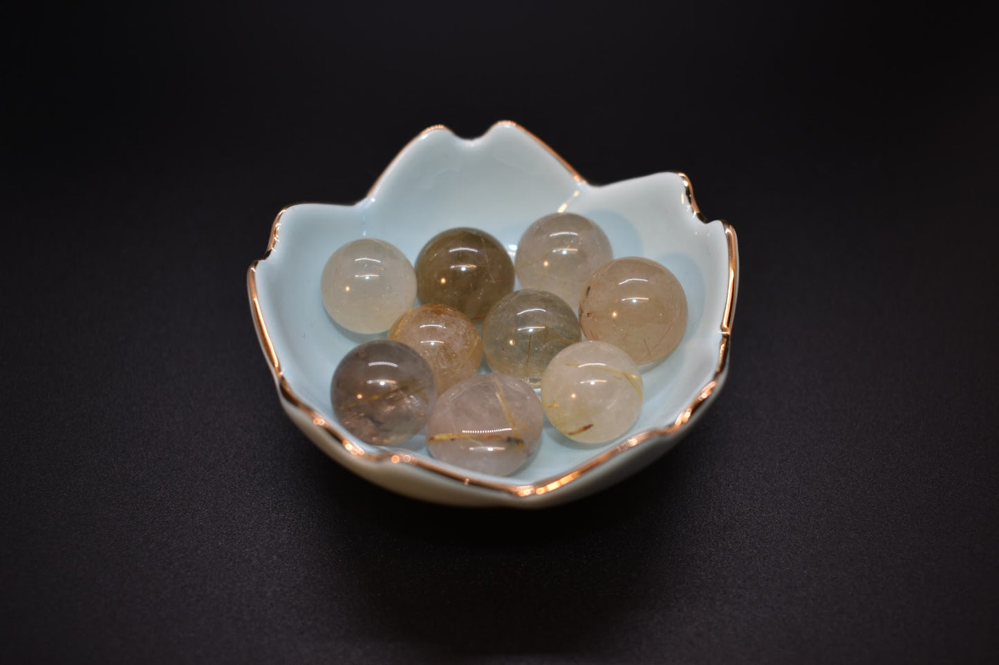 Rutilated Quartz (Angel Hair) Mini Sphere