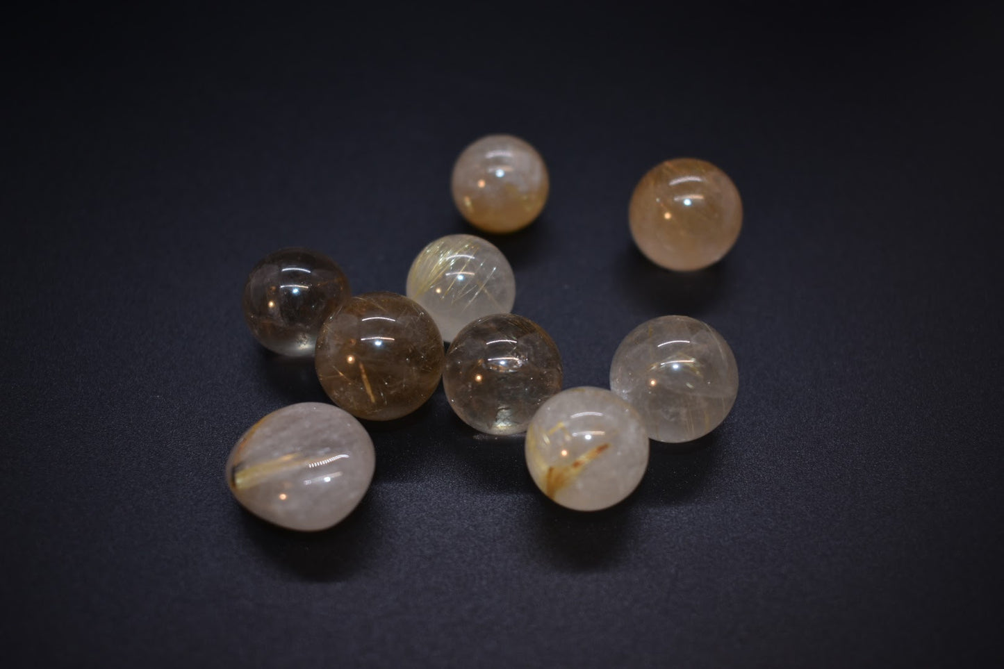 Rutilated Quartz (Angel Hair) Mini Sphere