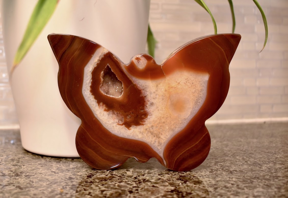 *RARE* Carnelian Carved Butterfly