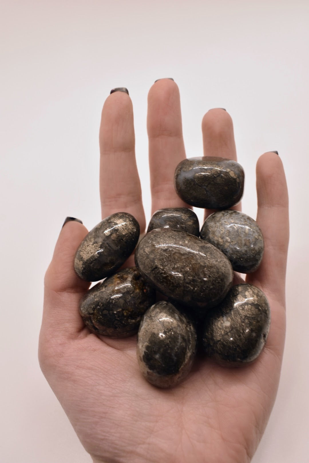Mixed Pyrite Agate Tumble