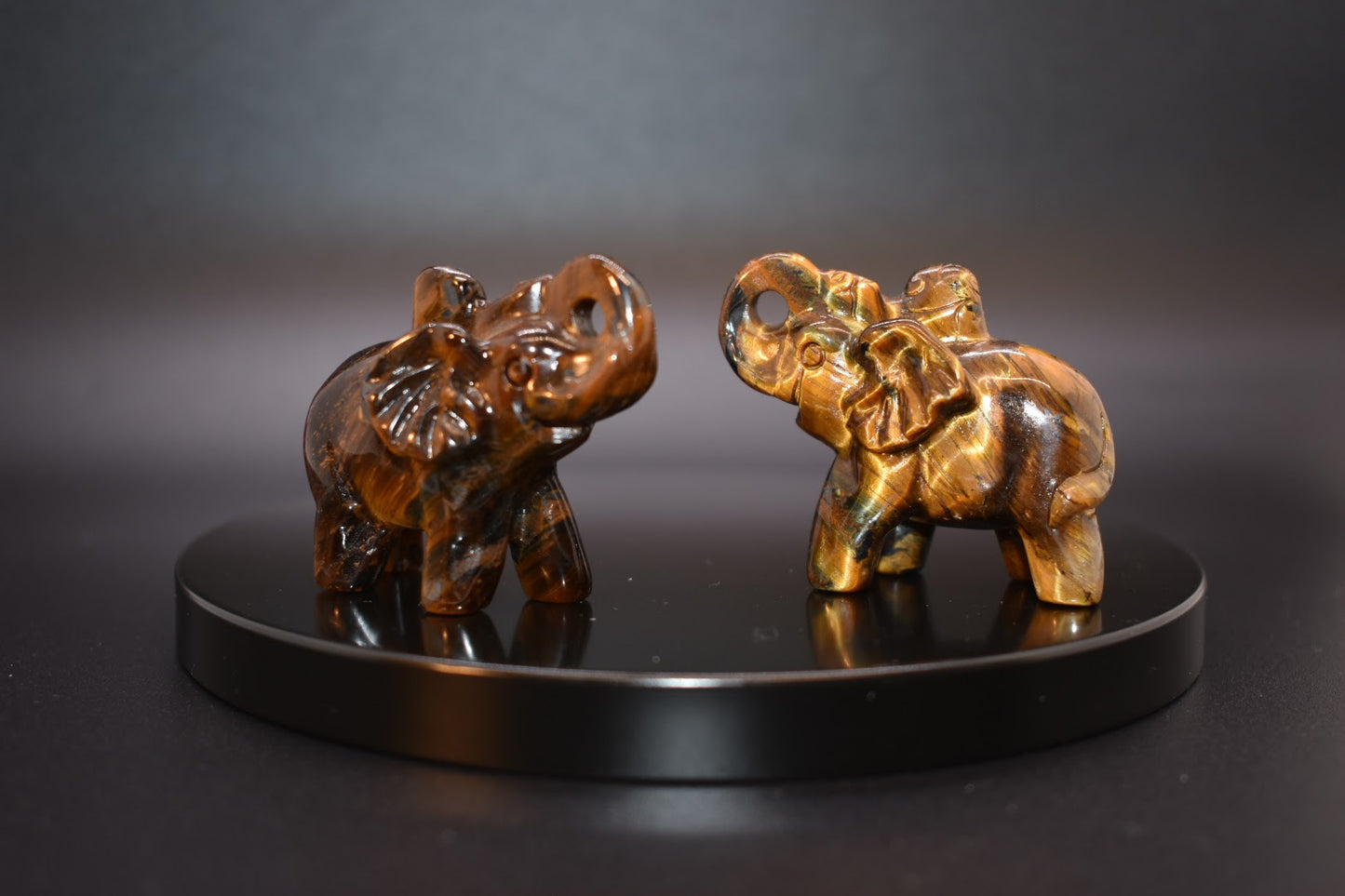 Mini Crystal Carved Elephant