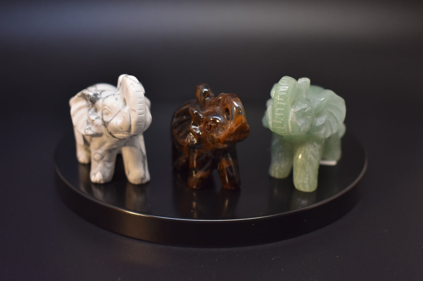 Mini Crystal Carved Elephant