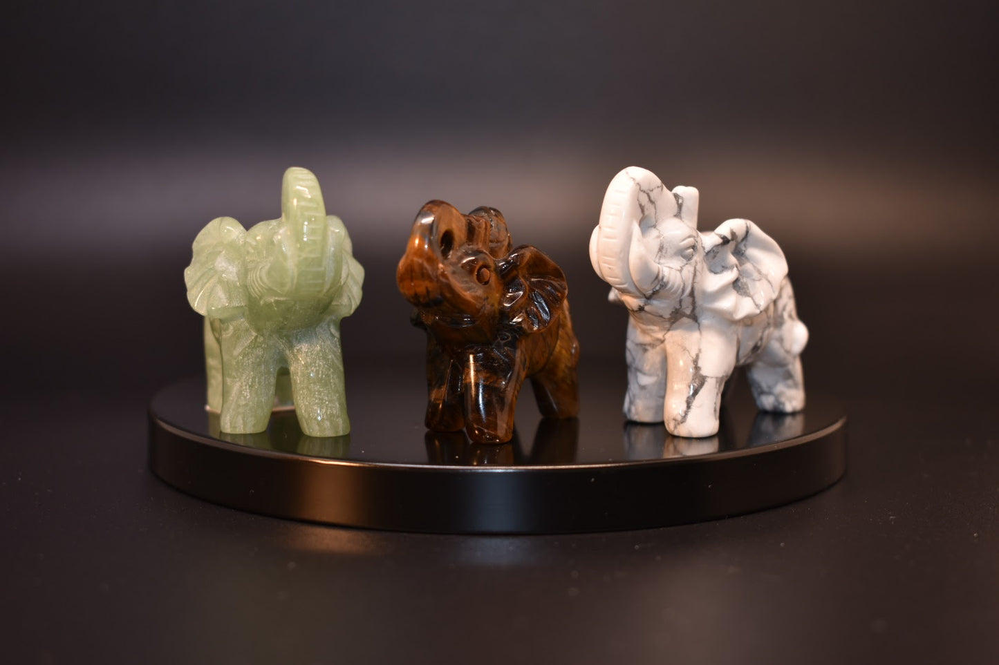 Mini Crystal Carved Elephant