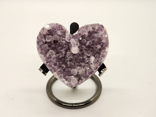 Druzy Amethyst Heart