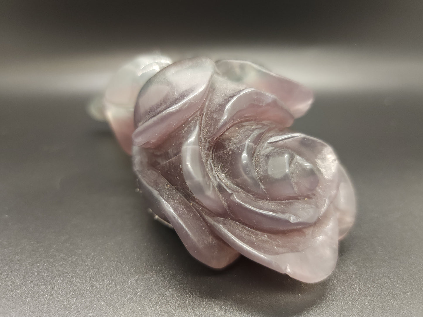 Fluorite Rose Statement Carving