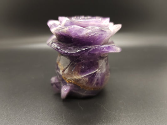 Amethyst Rose Statement Carving