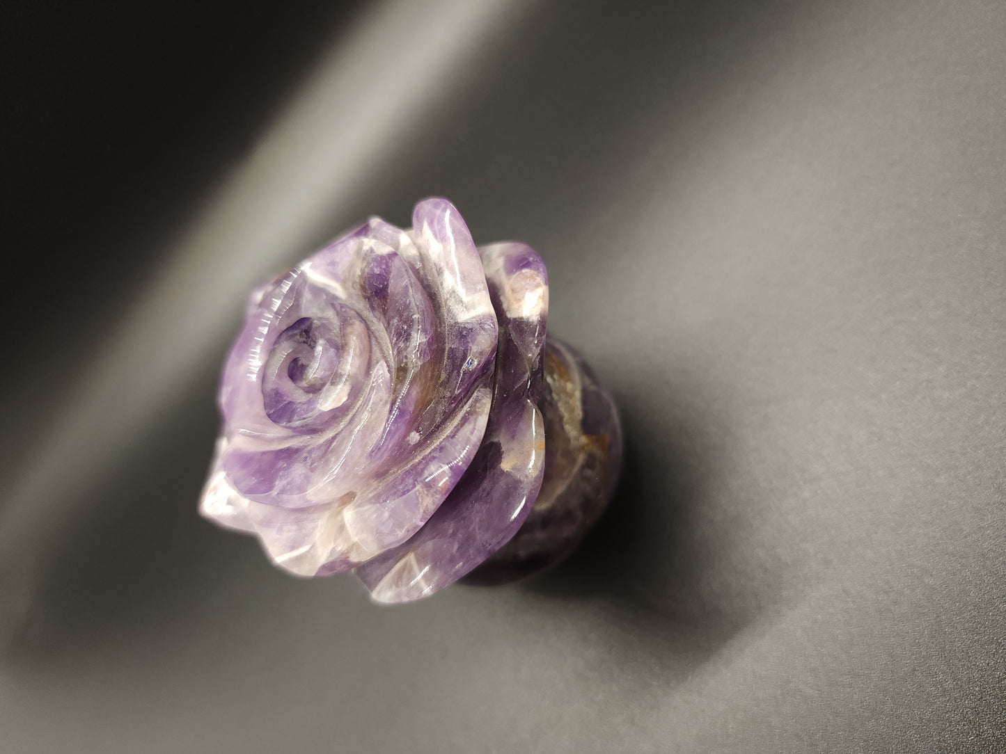 Amethyst Rose Statement Carving