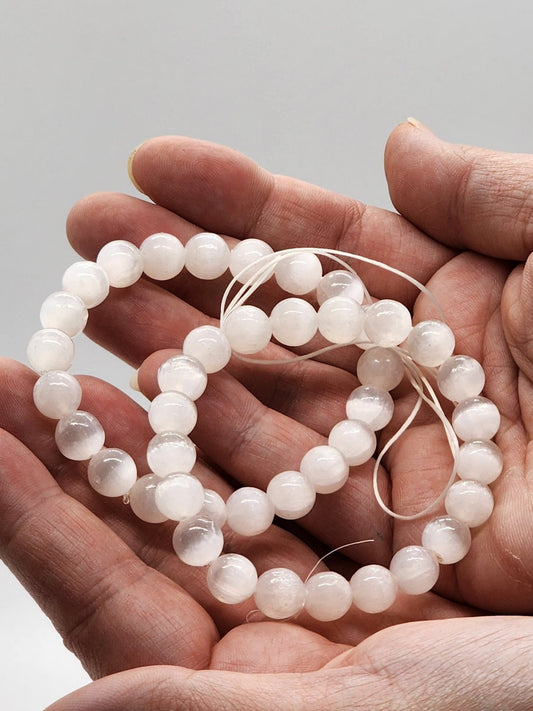 8mm Selenite Bracelet