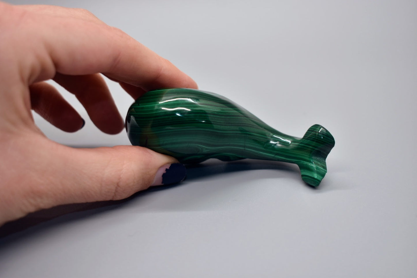 Malachite Carved Whale